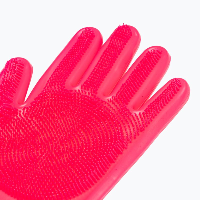 Mănuși pentru curățarea bicicletelor Muc-Off Deep Scrubber Gloves pink 5