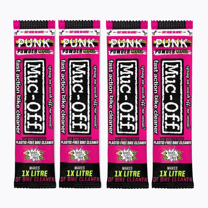 Agent pentru curățarea bicicletelor Muc-Off Punk Powder Bike Cleaner 4 buc