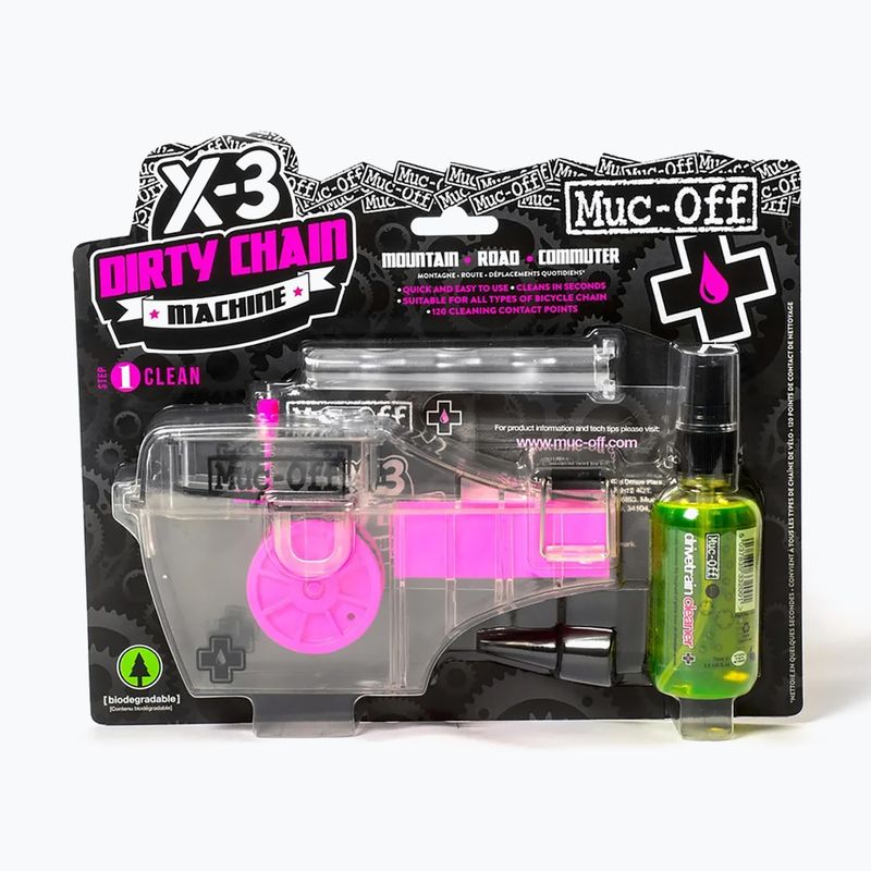 Set pentru curățarea lanțului Muc-Off X3 Chain Cleaning Device Kit