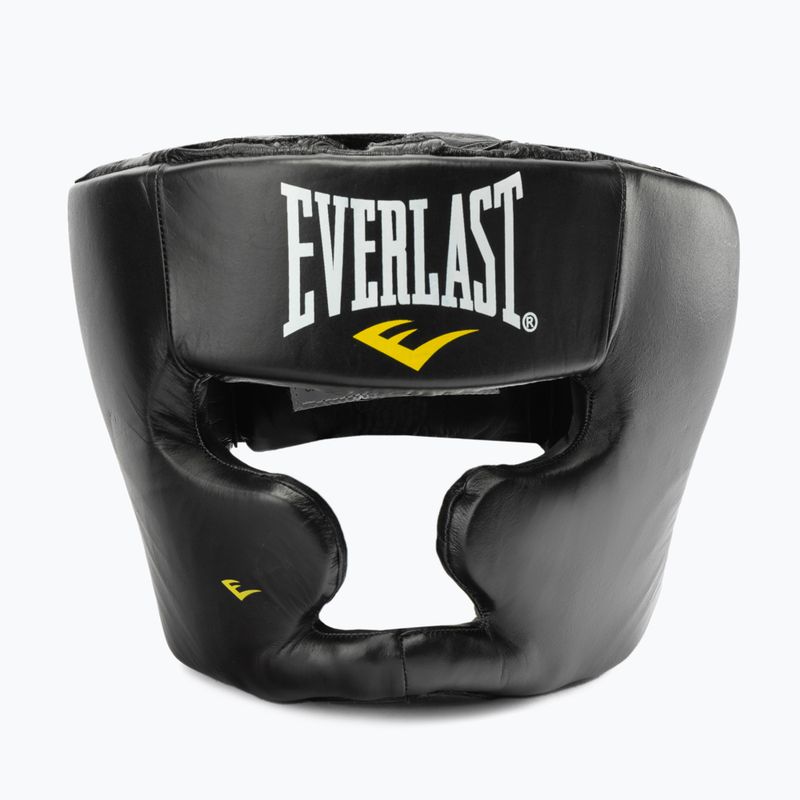 Cască de box pentru bărbați EVERLAST din piele cu protecție pentru obraz și bărbie neagră 350 BLK - S/M 2