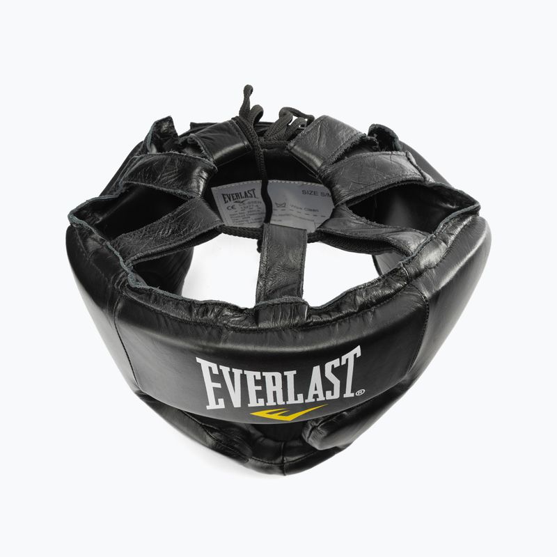 Cască de box pentru bărbați EVERLAST din piele cu protecție pentru obraz și bărbie neagră 350 BLK - S/M 5
