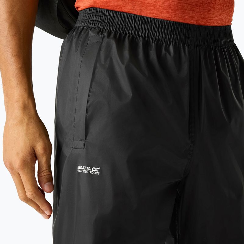 Pantaloni de trekking pentru bărbați REGATTA Pack It Overtrousers black 5