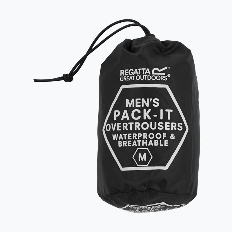 Pantaloni cu membrană pentru bărbați REGATTA Pack It Overtrousers black 10