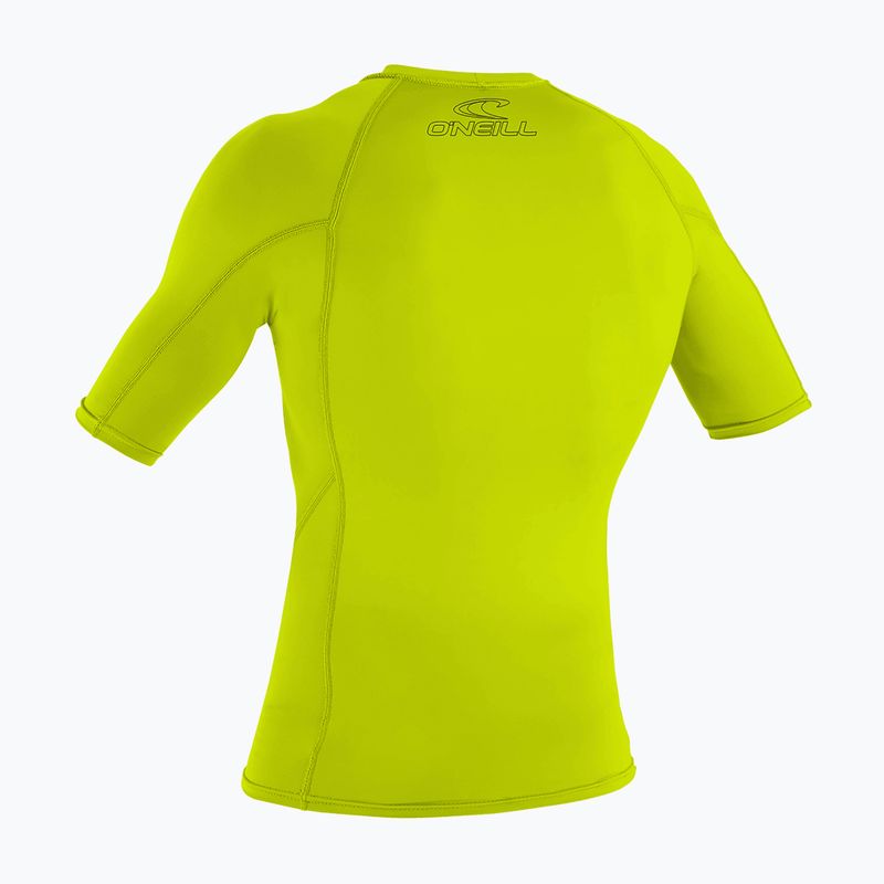 Bărbați O'Neill Basic Skins Rash Guard tricou de înot pentru bărbați lime 2