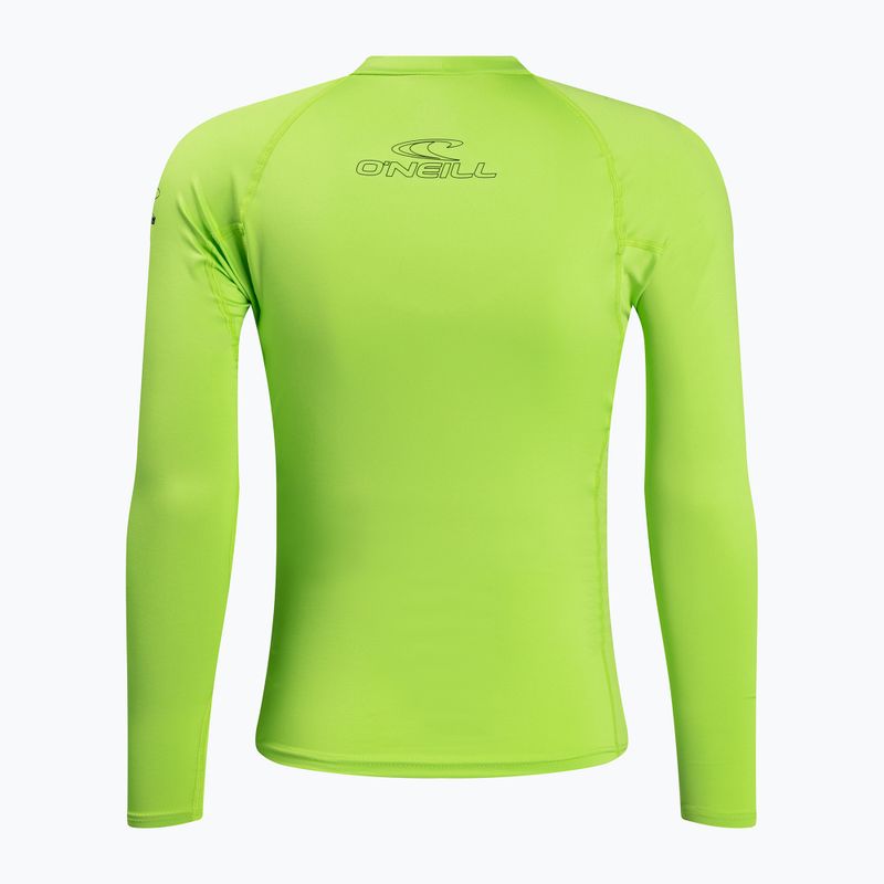 Surf cămașă O'Neill Basic Skins LS Rash Guard verde lime 3342 2