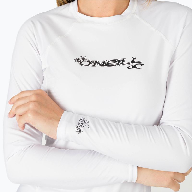 Rash Guard cu mânecă lungă pentru femei O'Neill Basic 50+ L/S alb 3549 4