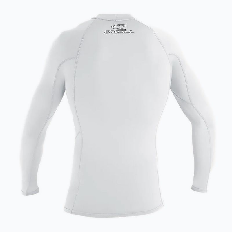Tricou de surf pentru bărbați O'Neill Basic Skins LS Rash Guard alb 3342 2