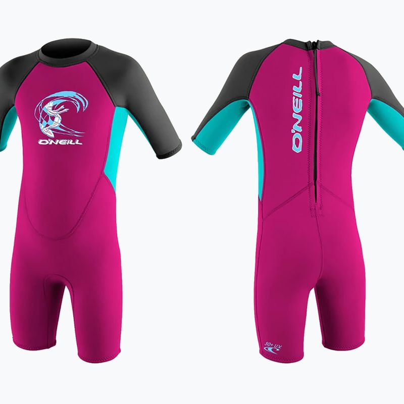 2mm O'Neill Toddler Reactor-2 Back Zip pentru copii O'Neill Reactor-2 Back Zip Pink 4867G