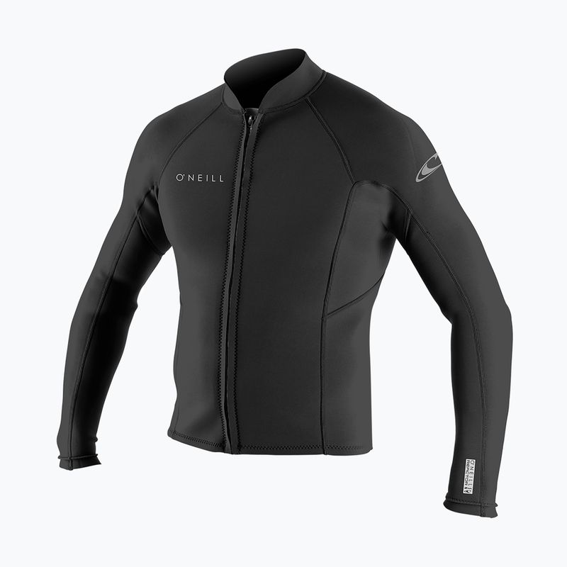 Geacă neopren pentru bărbați O'Neill Reactor-2 1.5 mm cu fermoar frontal negru/negru
