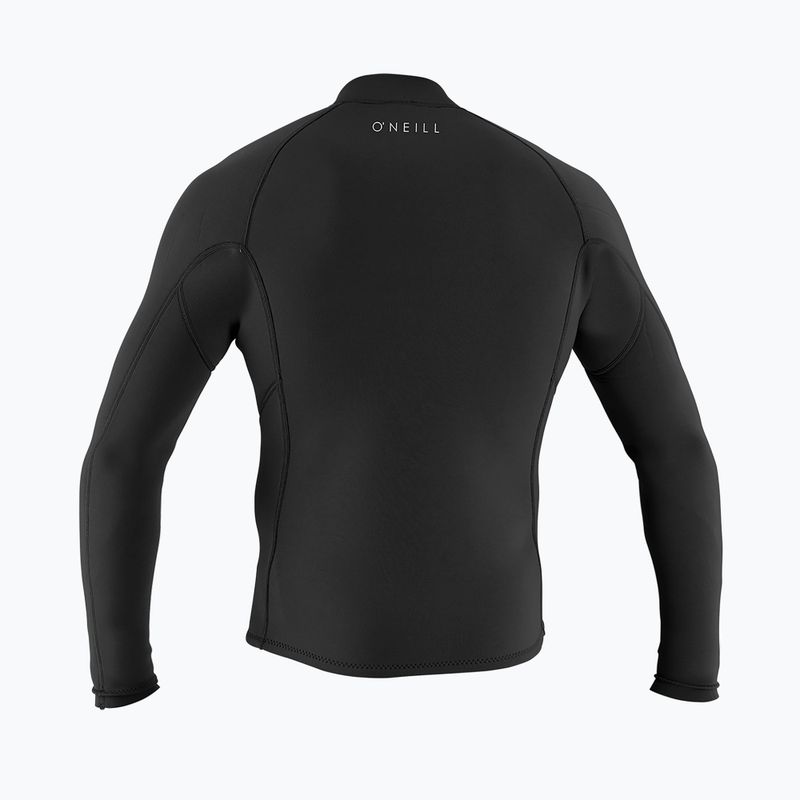 Geacă neopren pentru bărbați O'Neill Reactor-2 1.5 mm cu fermoar frontal negru/negru 2