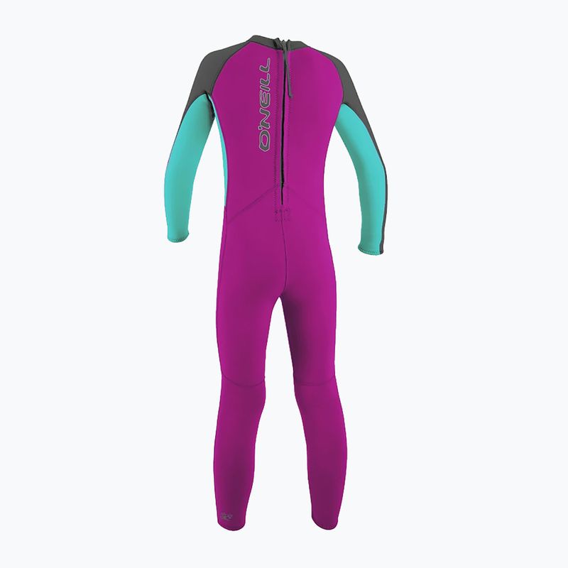 2mm O'Neill Toddler Reactor-2 Back Zip Foam Pink 4868G pentru copii O'Neill Toddler Reactor-2 Back Zip Foam Pink 4868G 2