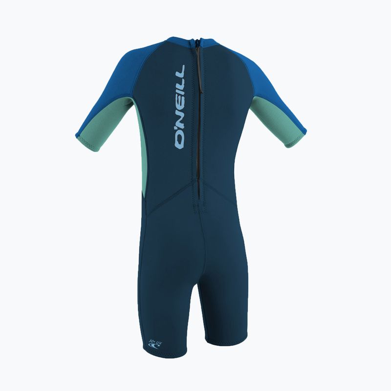 Costum de înot pentru copii O'Neill Toddler Reactor-2 2 mm Back Zip slate/ligh aqua/ocean 2