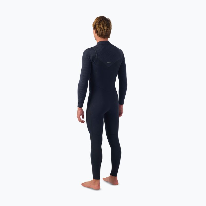 Costum de înot pentru bărbați O'Neill Hyperfreak 5/4+ mm Chest Zip Full black/black 4