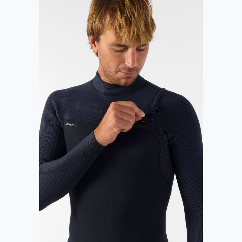 Costum de înot pentru bărbați O'Neill Hyperfreak 5/4+ mm Chest Zip Full black/black 5