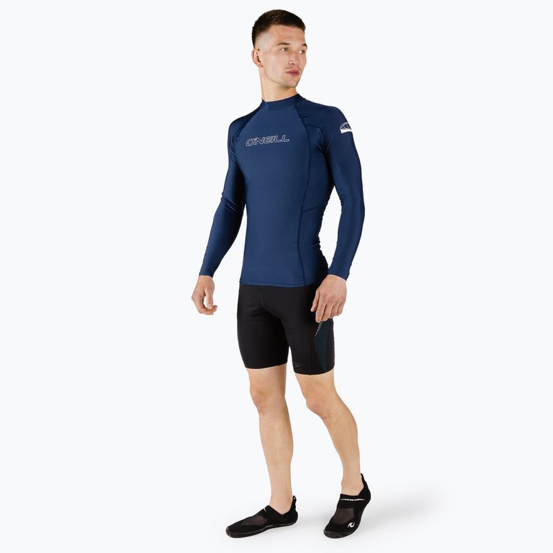 Bărbați O'Neill Basic Skins LS Rash Guard Rash Guard Long Sleeve Swim Shirt albastru marin 3342 2