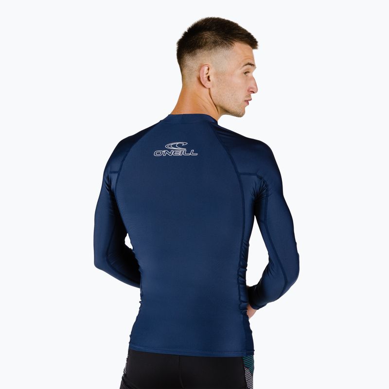 Bărbați O'Neill Basic Skins LS Rash Guard Rash Guard Long Sleeve Swim Shirt albastru marin 3342 3