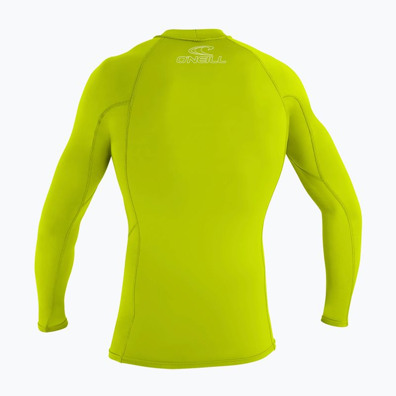 Longsleeve de înot pentru copii O'Neill Basic Skins LS Rash Guard lime 2
