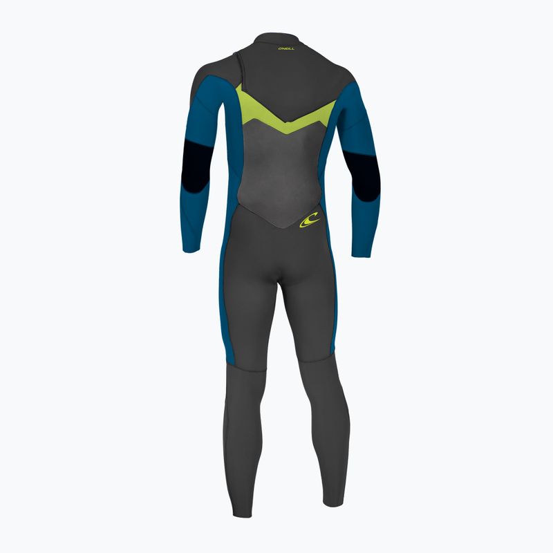 Costum de înot pentru copii O'Neill Youth Ninja 4/3 Chest Zip Full black/ ultrablue/ dayglo 2
