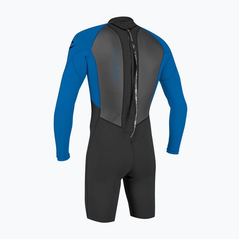 Costum de neopren pentru copii O'Neill Youth Reactor-2 2mm Back Zip LS Spring black/ocean 2