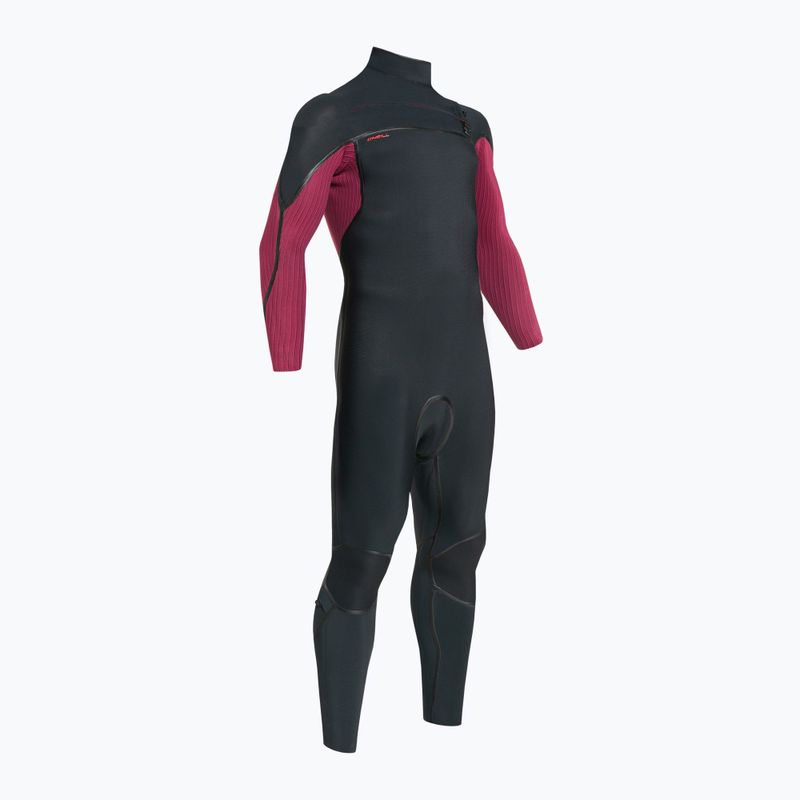 Bărbați O'Neill Hyperfreak Fire 4/3+ Chest Zip Full F95 Swim Foam Black-Red 5512