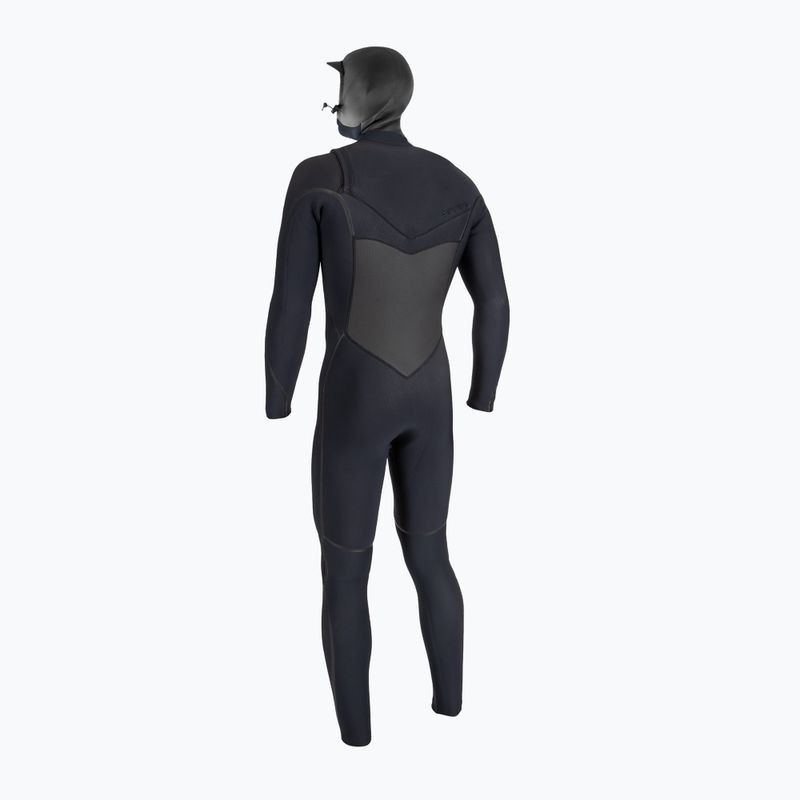 Bărbați O'Neill Psycho Tech 6/4+ Chest Zip w/Hood A00 costum de înot negru 5545 2