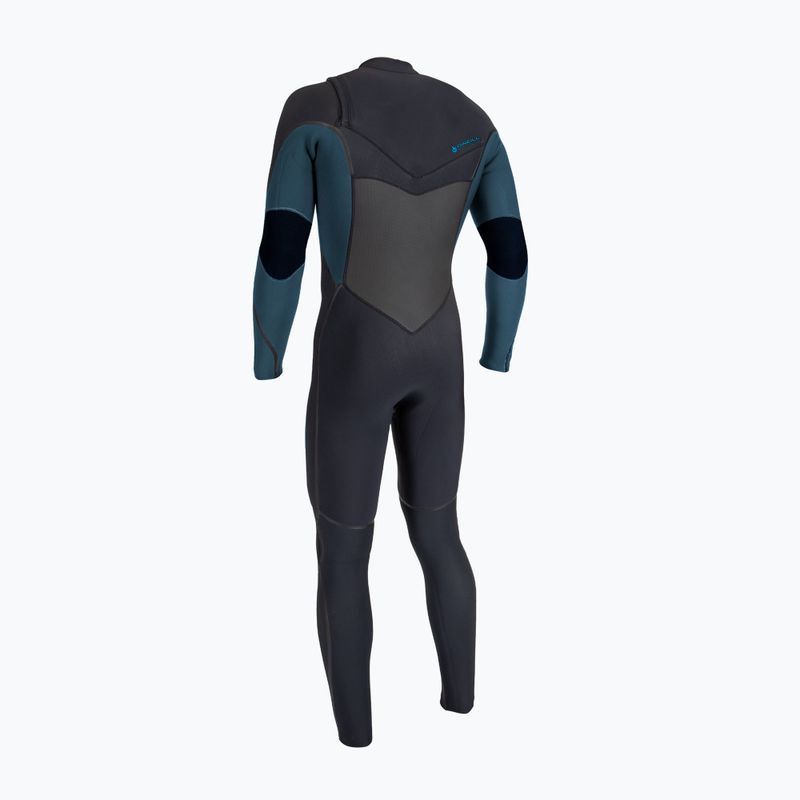 Costum de înot pentru copii O'Neill Youth Psycho Tech 5/4+ Chest Zip Full black/cadet blue 2