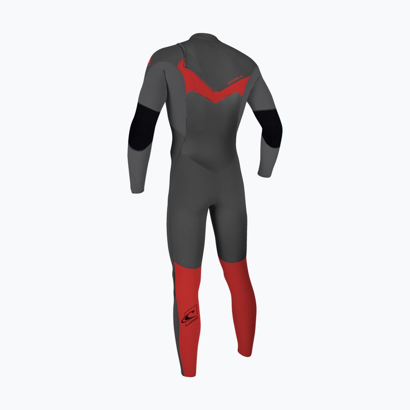 Costum de înot pentru copii O'Neill Youth Epic 5/4 Chest Zip Full graphite/smoke/red 2