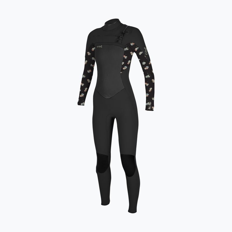 Spumă de înot pentru femei O'Neill Epic 5/4 Chest Zip Full black/cindydaisy