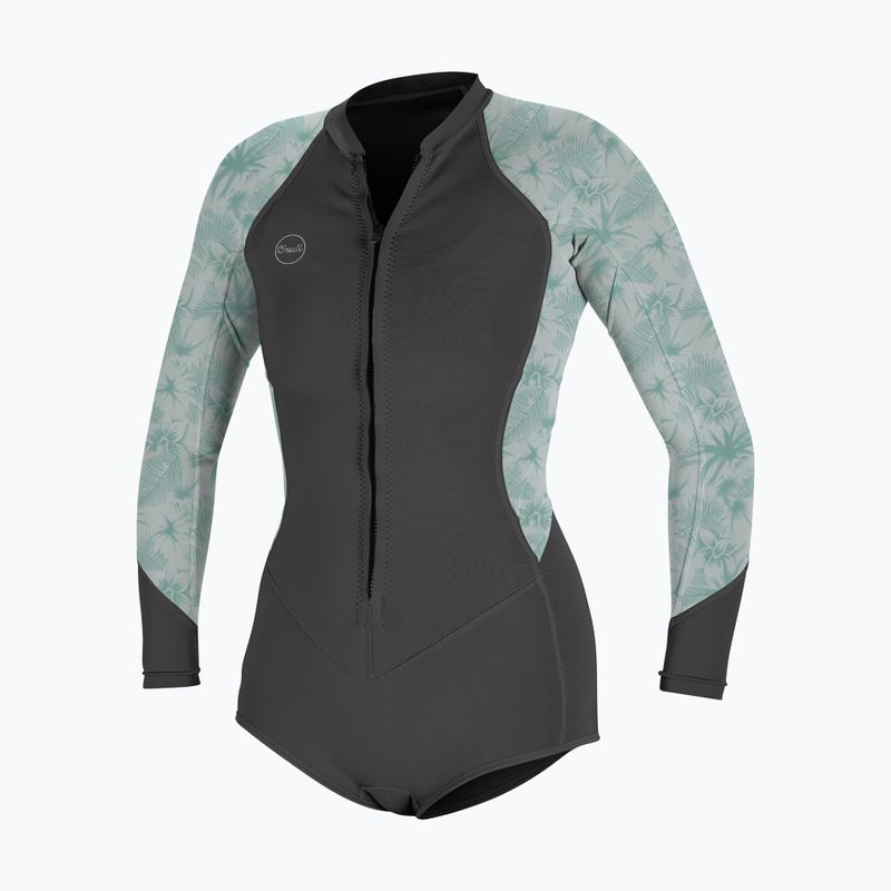 Costum de wetsuit pentru femei O'Neill Bahia 2/1 Front Zip Short Spring graphite/ mirage tropical