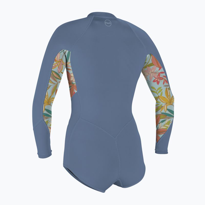 Costum de înot pentru femei O'Neill Bahia 2/1 Front Zip L/S Spring infinity/dalia/infinity 2