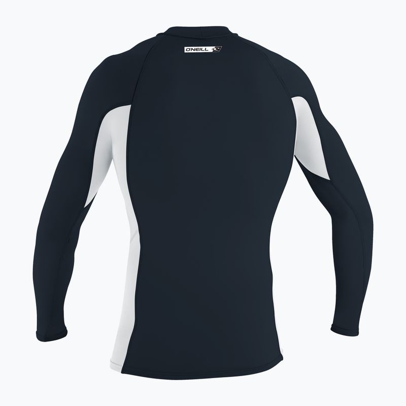 Bărbați O'Neill Premium Skins Rash Guard slate/white/slate înot longleeve 2