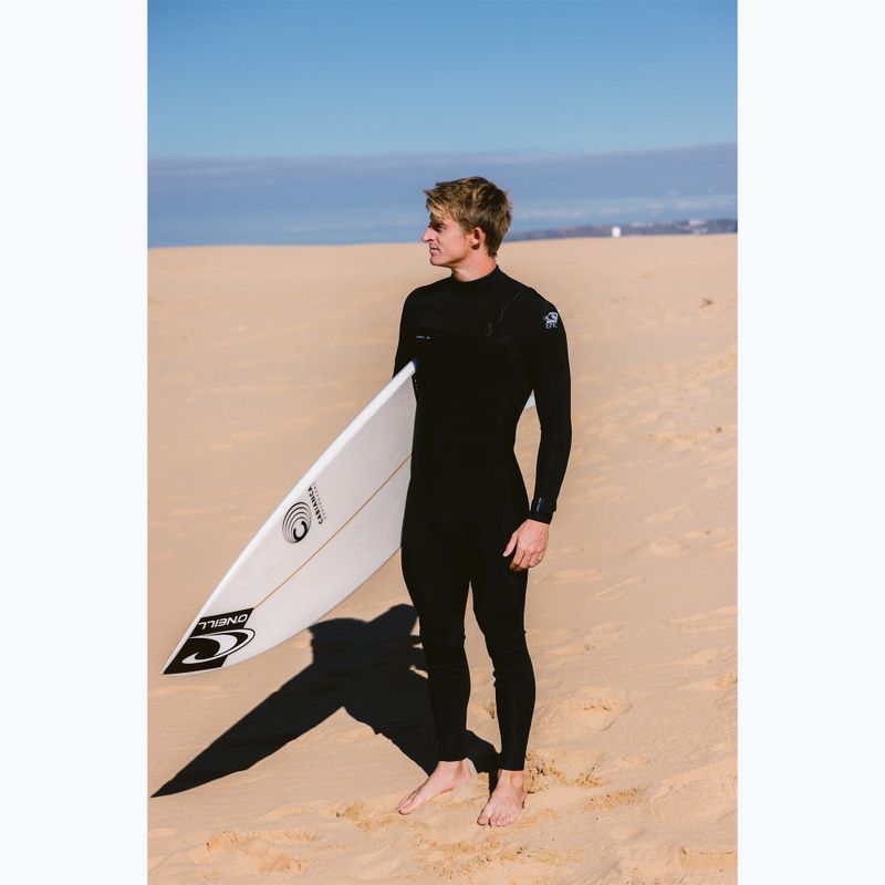 Costum de înot pentru bărbați O'Neill Epic 4/3 mm Chest Zip Full black/black/black 3