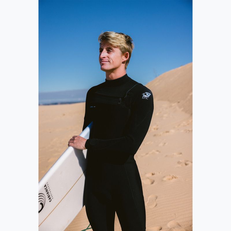 Costum de înot pentru bărbați O'Neill Epic 5/4 Chest Zip Full A05 black/black/black 7
