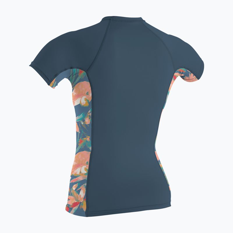Tricou de înot pentru femei O'Neill Side Print Rash Guard copen blue/painted tropics 2