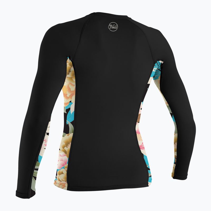 Longsleeve de înot pentru femei O'Neill Side Print Rash Guard black/mikah floral 2
