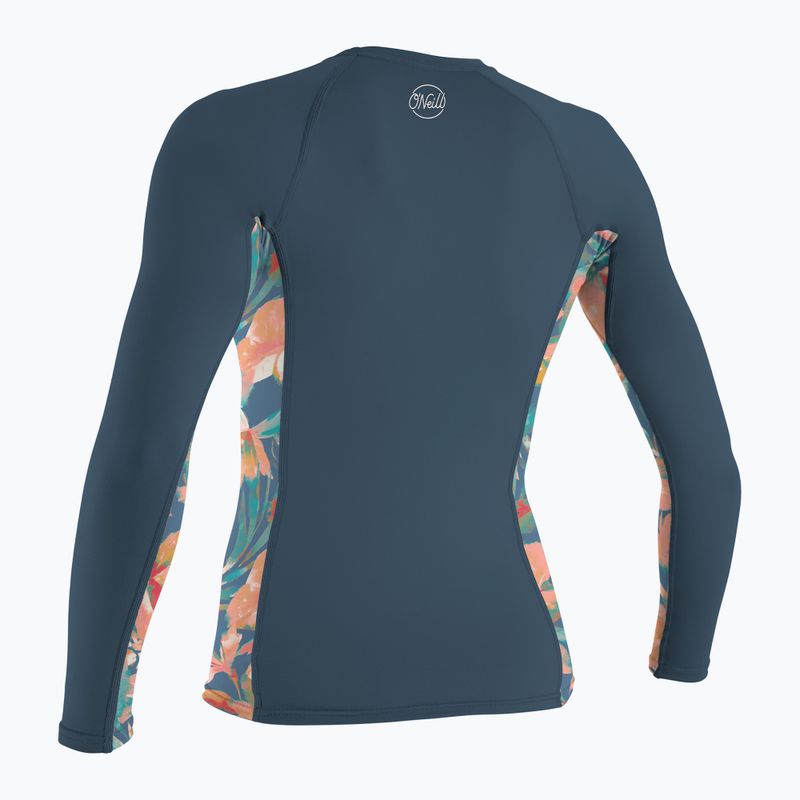 Longsleeve de înot pentru femei O'Neill Side Print Rash Guard copen blue/painted tropics 2