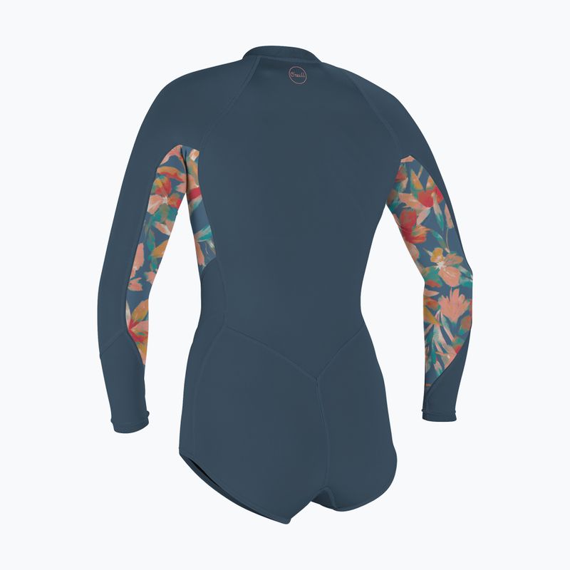 Spumă de înot pentru femei O'Neill Bahia 2/1 Front Zip Short Spring Copen blue/painted tropics/copen blue 2