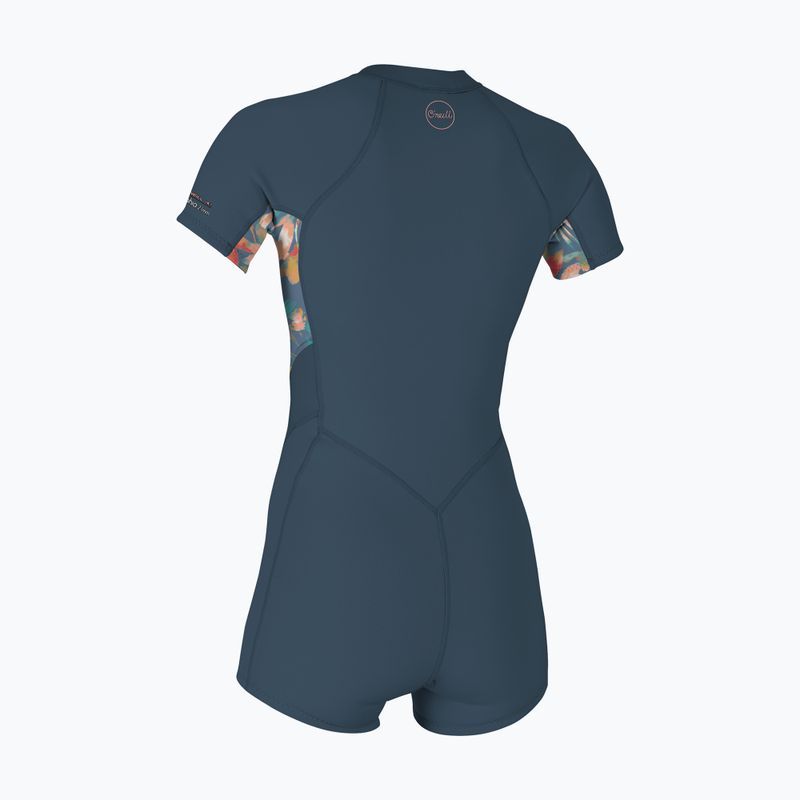 O'Neill Bahia 2/1 mm Front Zip Spring costum de wetsuit pentru femei copen albastru/ painted tropics/ copen albastru 2