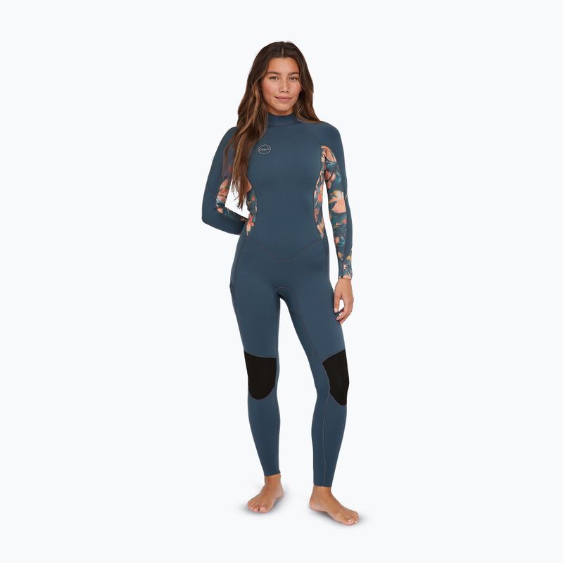 Spumă de înot pentru femei O'Neill Bahia 3/2 Back Zip Full copen blue/painted tropics/painted tropics
