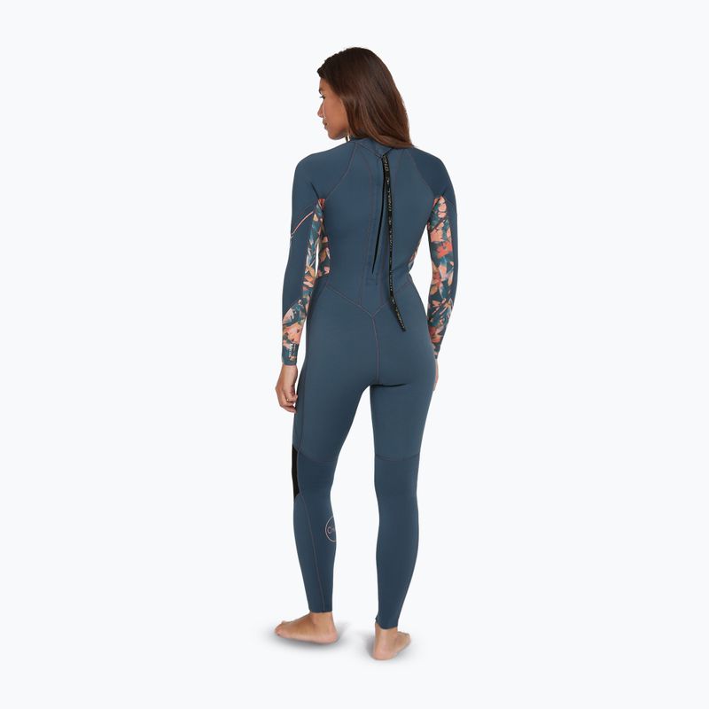 Spumă de înot pentru femei O'Neill Bahia 3/2 Back Zip Full copen blue/painted tropics/painted tropics 2