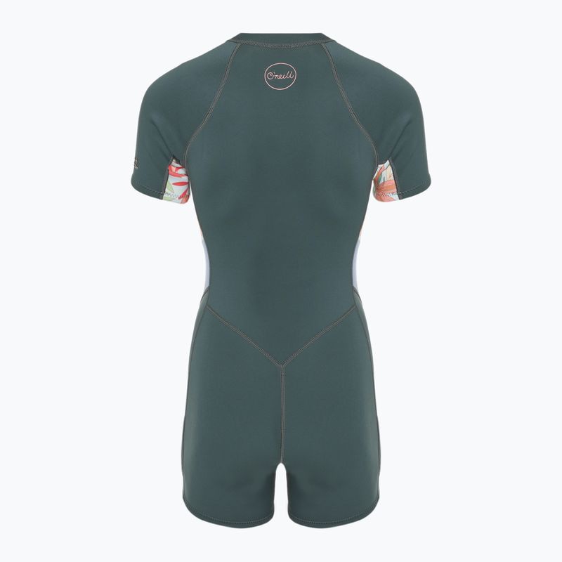 Femei O'Neill Bahia 2/1 mm Front Zip Spring shade/ arta geo/ shade wetsuit 2