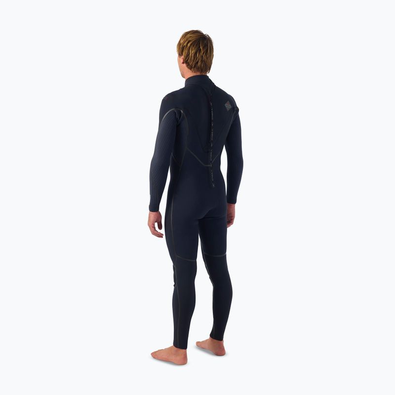 Costum de înot pentru bărbați O'Neill Hyperfreak Fire 4/3+ mm Back Zip Full black/black 4