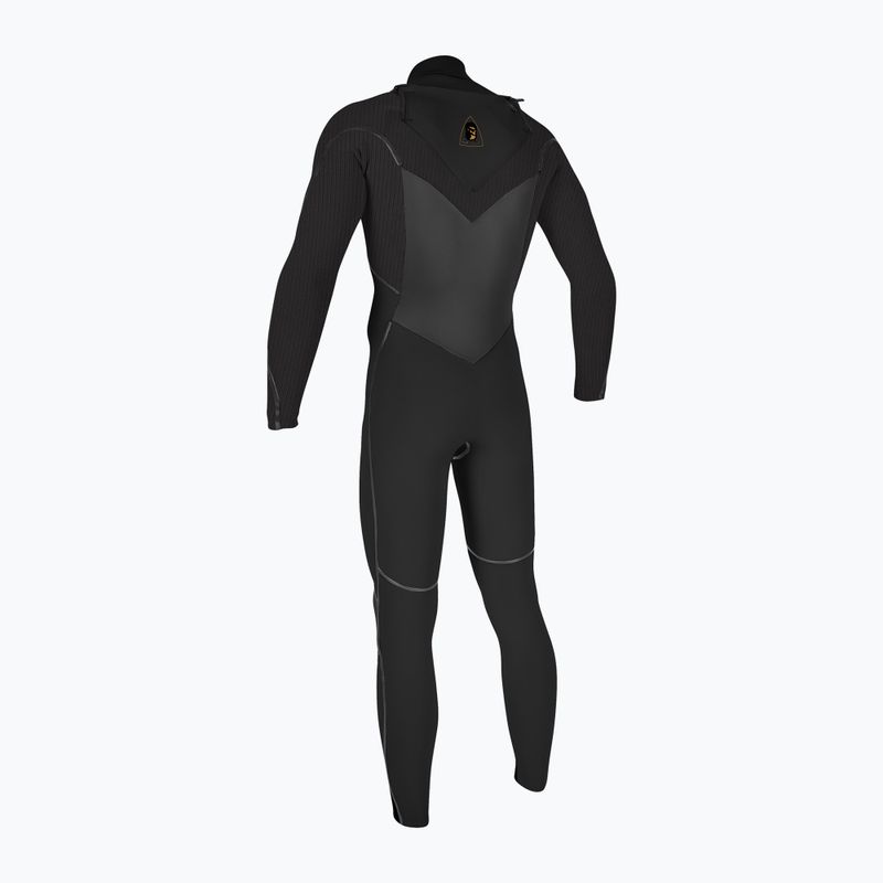 Costum de înot pentru bărbați O'Neill Mutant Legend 5/4 mm Chest Zip with Hood Full black/tempered steel 2