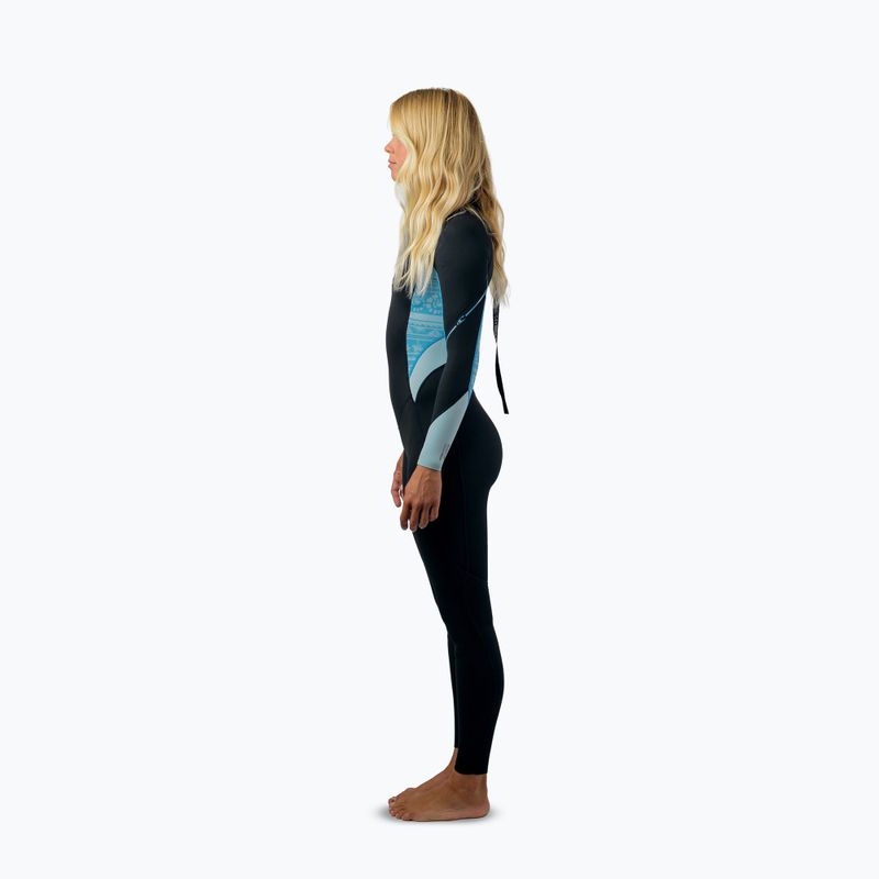 Costum de înot pentru femei O'Neill Bahia 3/2 Back Zip Full IQ5 black/surf abstract/chambray blue 5