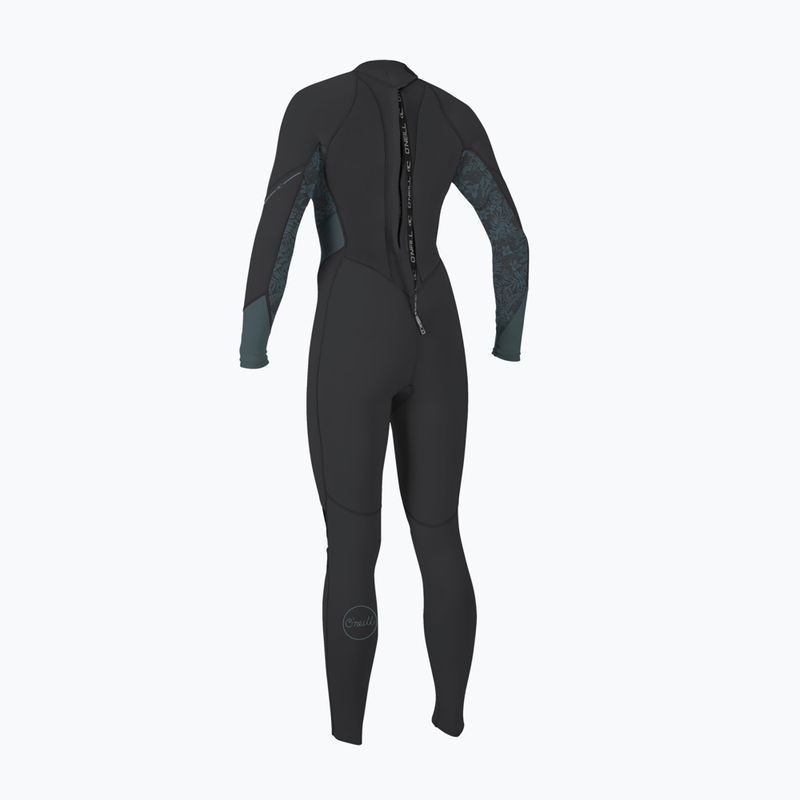 Costum de înot pentru femei O'Neill Bahia 3/2 Back Zip Full IT1 tempered steel/shaded island sky/shade 2