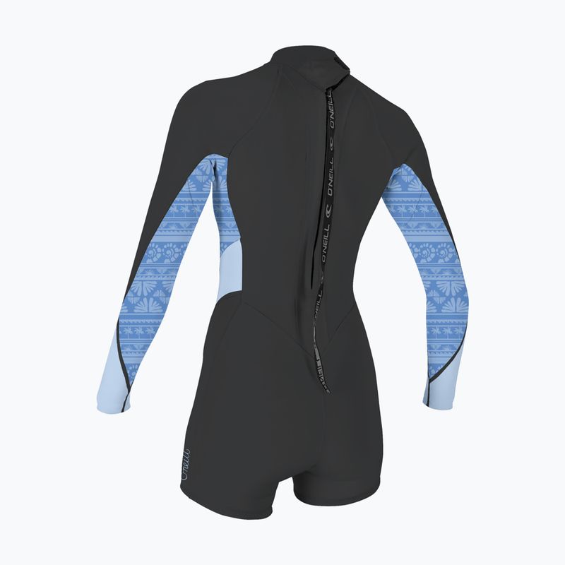 Costum de înot pentru femei O'Neill Bahia 2/1 mm Back Zip Spring tempered steel/surf abstract 2