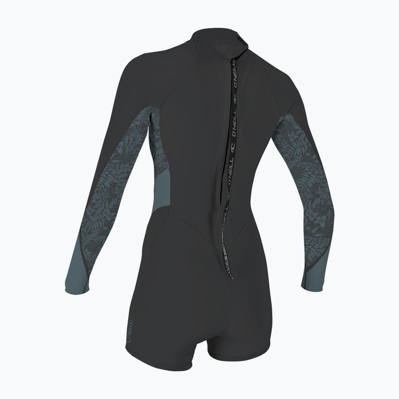 Costum de înot pentru femei O'Neill Bahia 2/1 mm Back Zip Spring tempered steel/shaded island sky 2