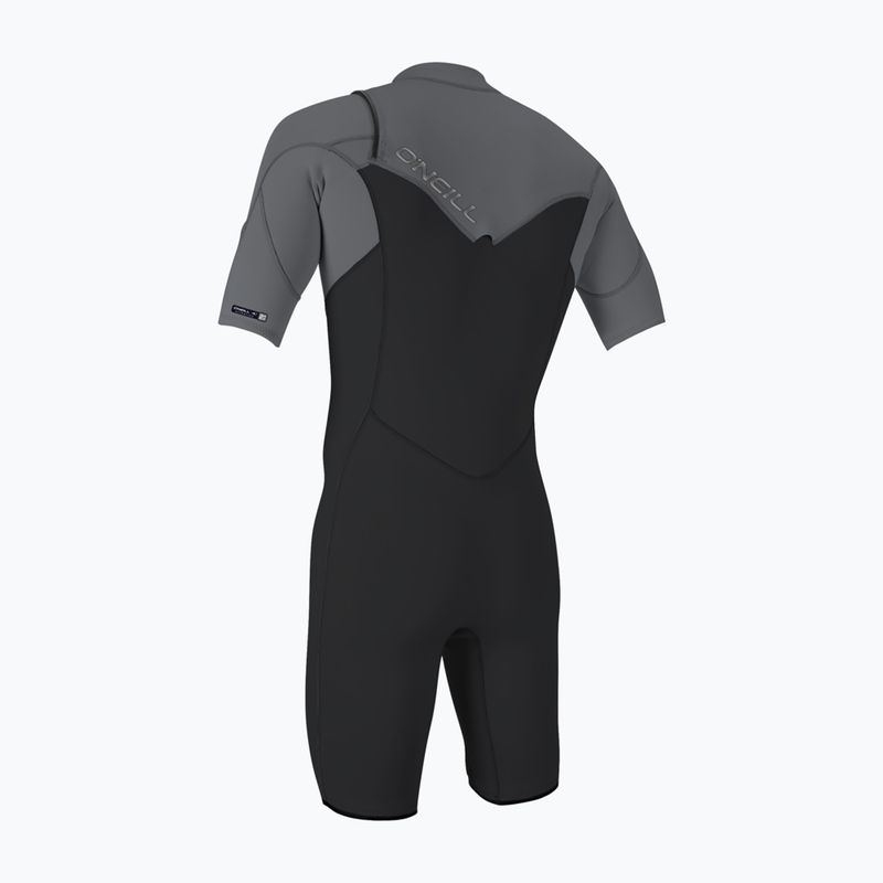 Costum de înot pentru bărbați O'Neill Hammer 2mm Chest Zip SS Spring IS6 tempered steel/smoke/smoke 2