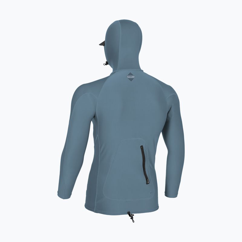 Bluză cu mânecă lungă pentru înot bărbați O'Neill Hyperfreak Skins Rash Guard Hooded blue fusion/blue fusion 2