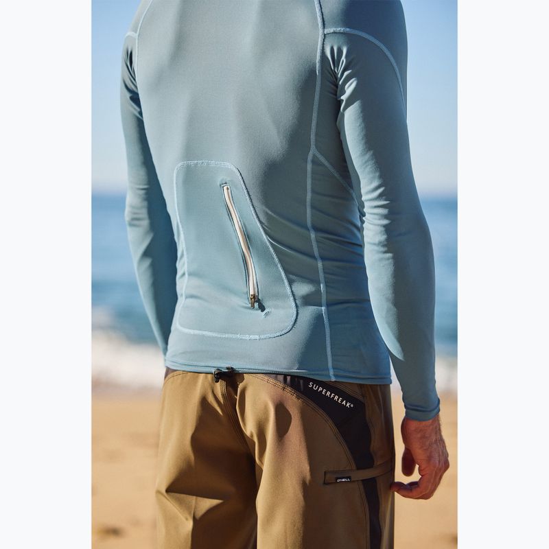 Bluză cu mânecă lungă pentru înot bărbați O'Neill Hyperfreak Skins Rash Guard Hooded blue fusion/blue fusion 8